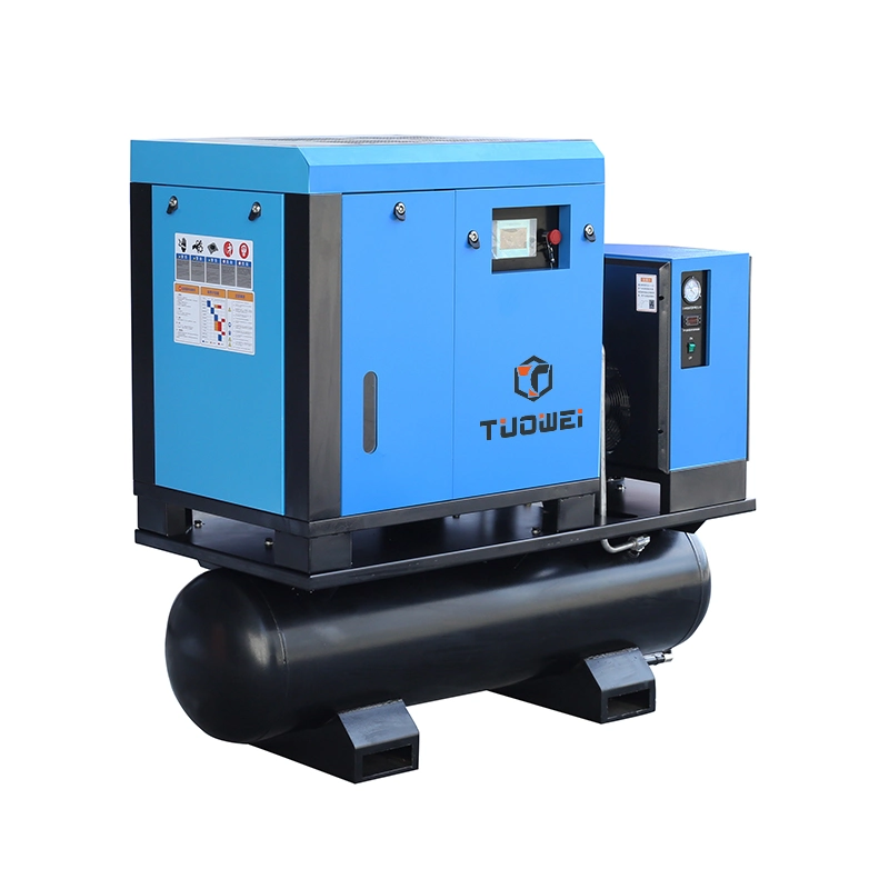 Fabricado na China 7.5Kw 11kw 15kw 22kw 8 10 Acionamento Direto de 16 Bar AC Electric Industrial Compressor de ar de parafuso rotativo integrado com secador de ar para corte a laser