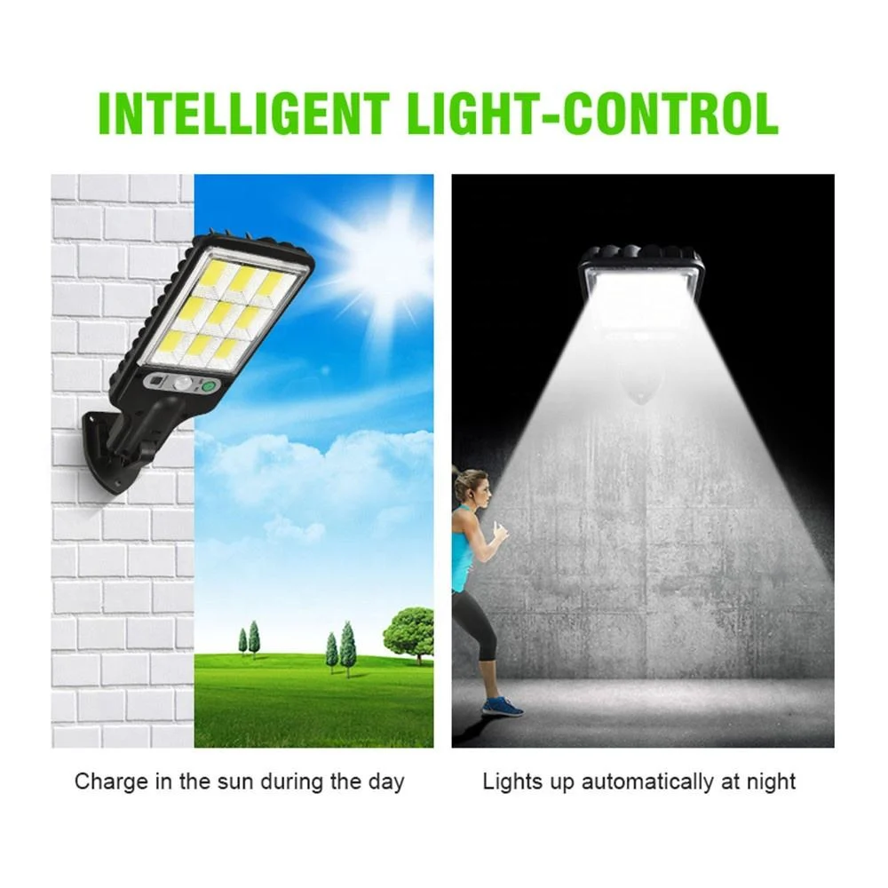 Super Bright LED Light Remote Control PIR Waterproof Motion Sensor Outdoor Solar Wall Light