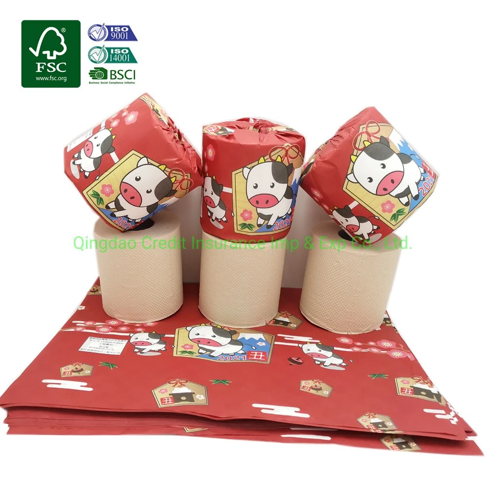 Fsc BSCI Custom Logo Wrapping OEM Printed Wholesale/Supplier White Toilet Tissue Paper for Packaging Soft Hygienic Bamboo Fiber