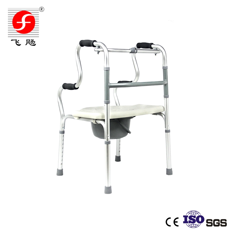 Health Care Supplies Adjustable Height Toilet Chair Disabled Folding Aluminum Walker