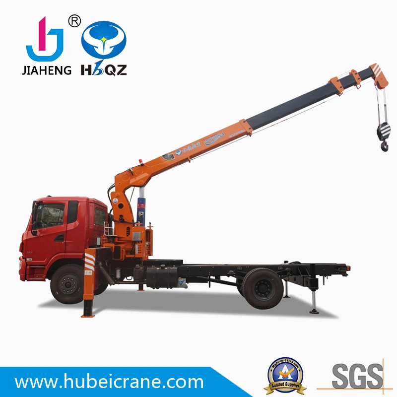 made in China HBQZ telescopic boom mini 10 ton truck mounted cargo crane SQ10S4 Cylinder Made In China Wheel Truck