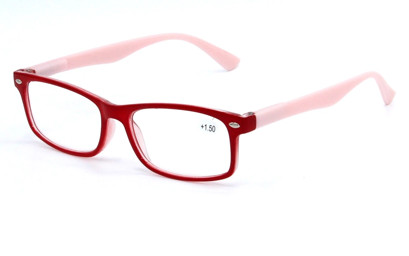 Classic Style Rectangular Frame with Studs Custom Logo Spring Hinges Reading Glasses