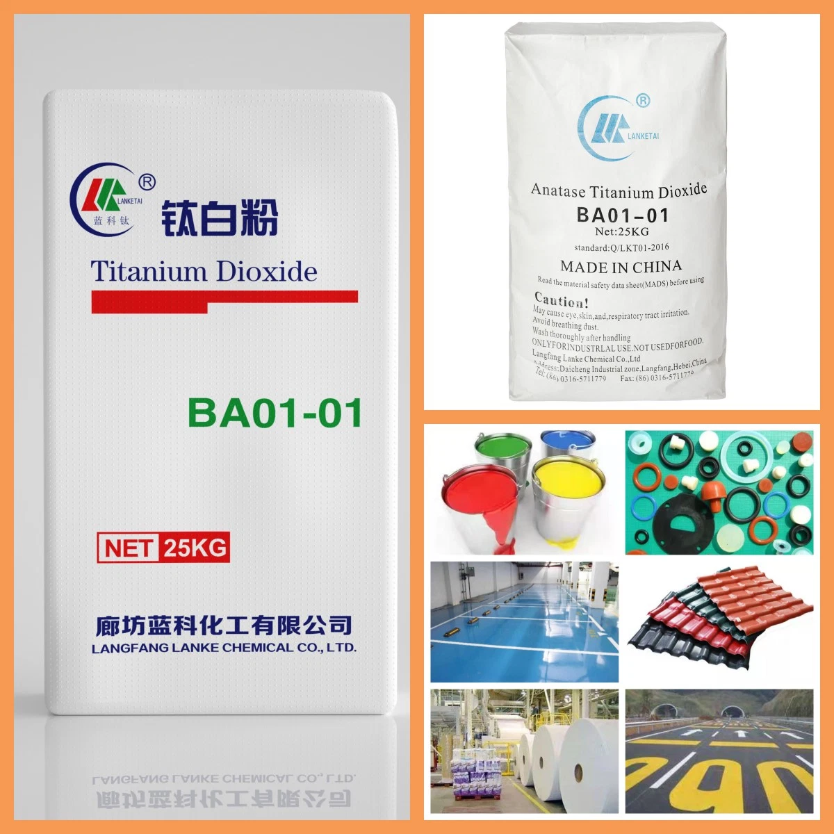 Wholesale Price of White Pigment Titanium Dioxide Plastic/Paint/Rubber/Ink Dye TiO2