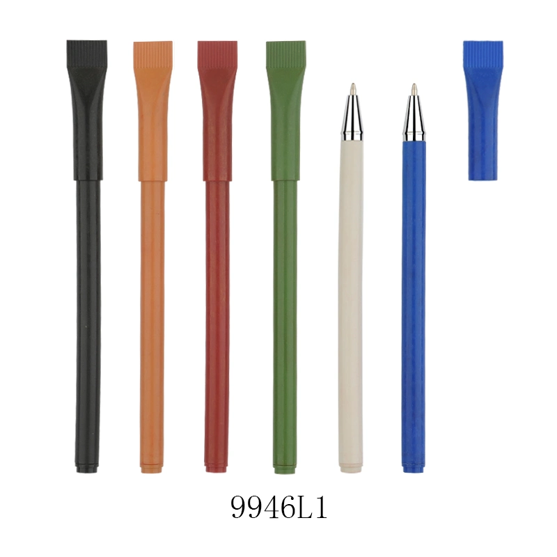 Promotional Stationery Supply Simple Cheap Eco Friendly Wheat Straw Ball Pen