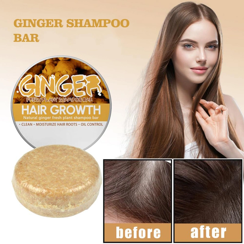 Low MOQ Natural Ginger Hair Growth Soap Oil-Control Anti Hair Loss Organic Ginger Soap Growth Shampoo