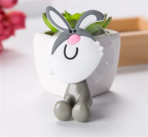 Cute Cepillo de Dientes Soporte de pared con ventosa ventosa Animal de dibujos animados de almacenamiento de cuarto de baño