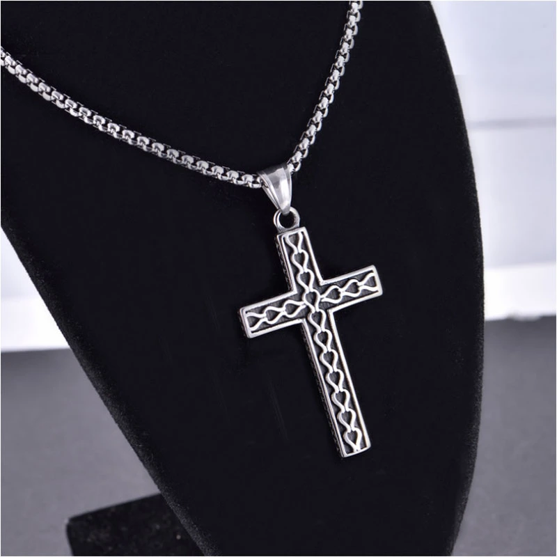 Men's Titanium Steel Pendant European and American Retro Cross Trend Simple Jewelry Wholesale/Supplier