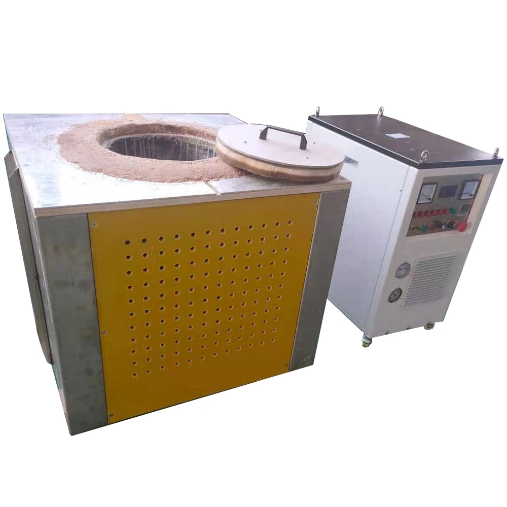 New IGBT Medium Frequency Induction Smelting Furnace Equipment Systems to Fast Melting Iron, Steel, Stainless Steel of 50kg Furnace