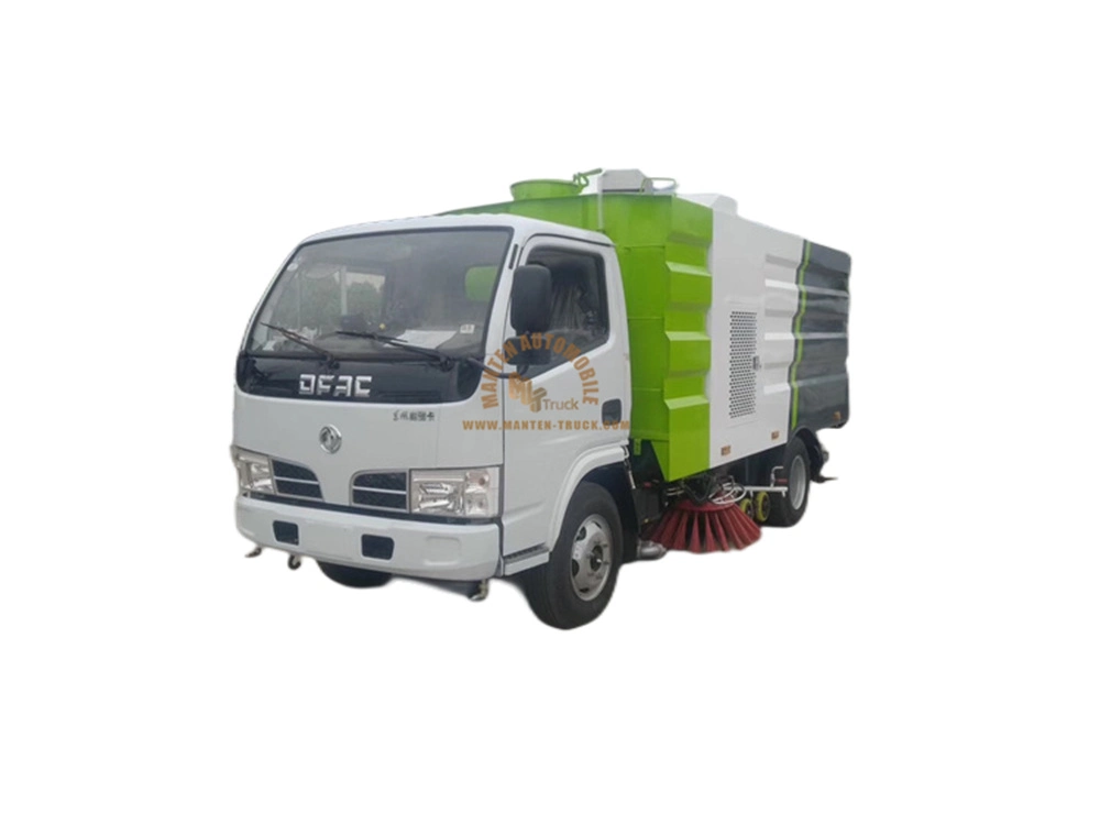 Sweep and Suck Type Manual Electric Road Sweeper Washer Truck