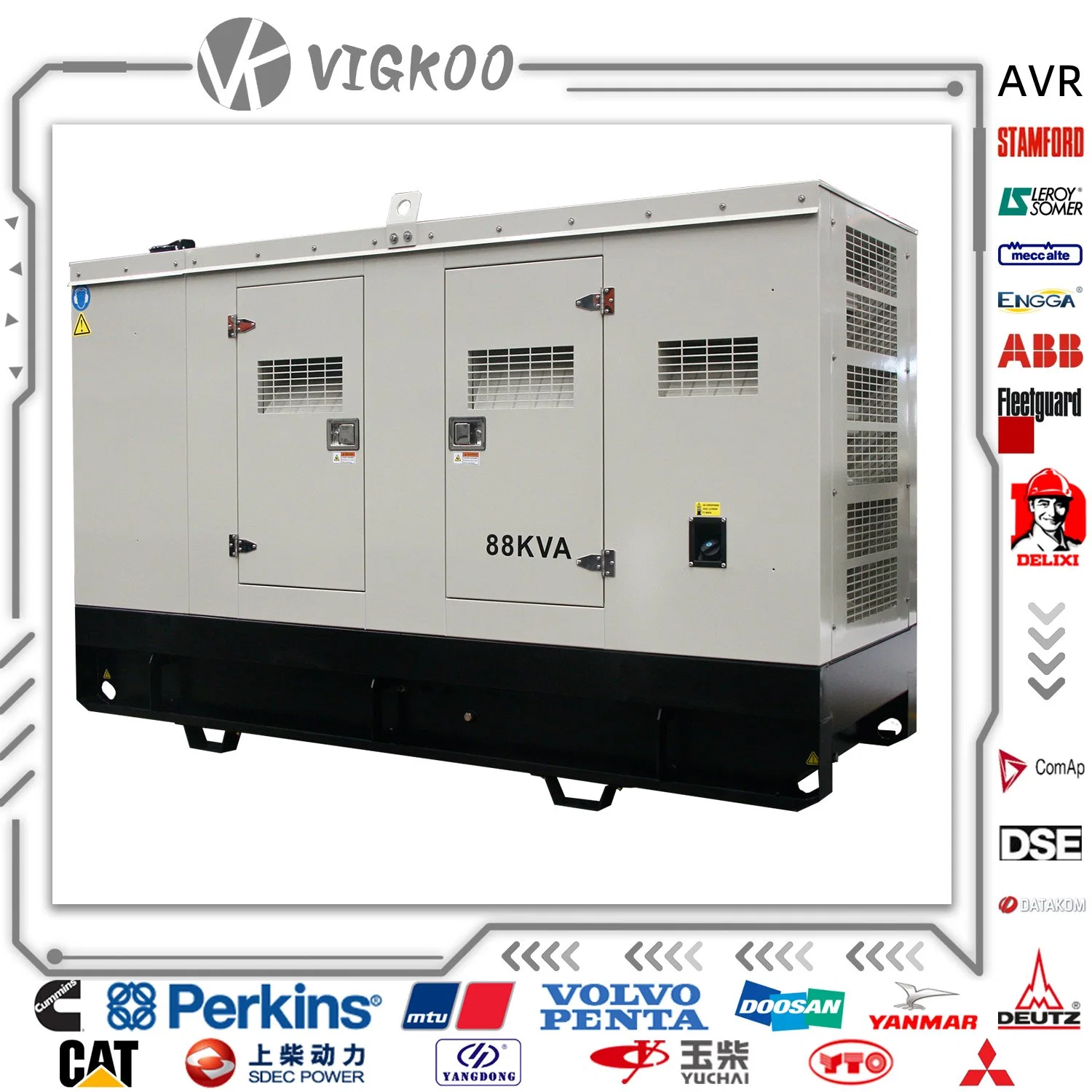 Motor eléctrico de tipo silencioso generador diésel Cummins Genset