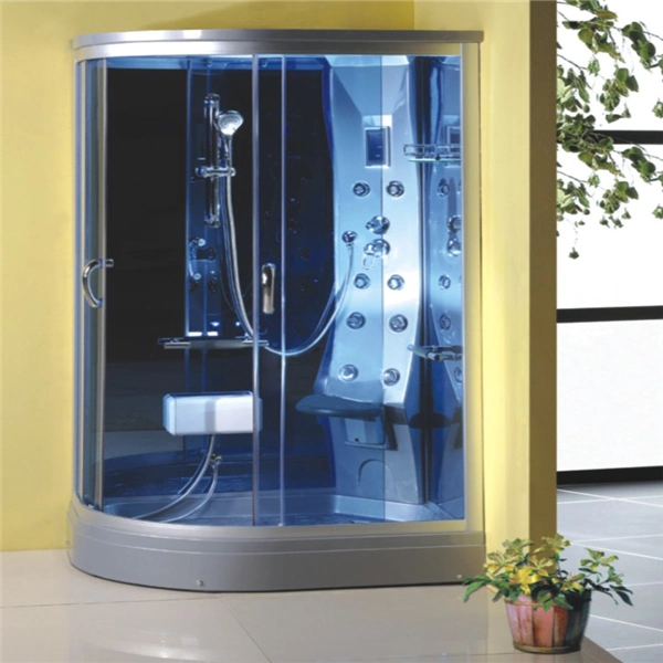 Bathroom Offset Curved Glass Computerized Shower Steam Room Manufacturer