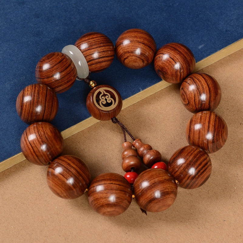 Big Leaf Huanghua Pear Buddha Bead String Mahogany Bracelet Play Factory Wholesale/Supplier