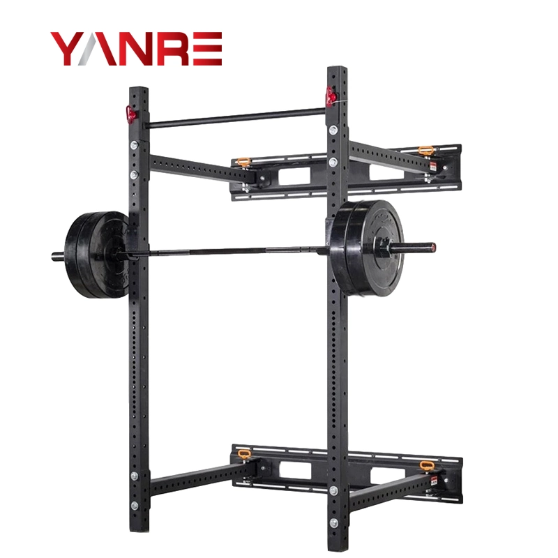 High Quality Popular Body Building Home Use Gym Fitness Equipment Fold Back Wall Power Rack