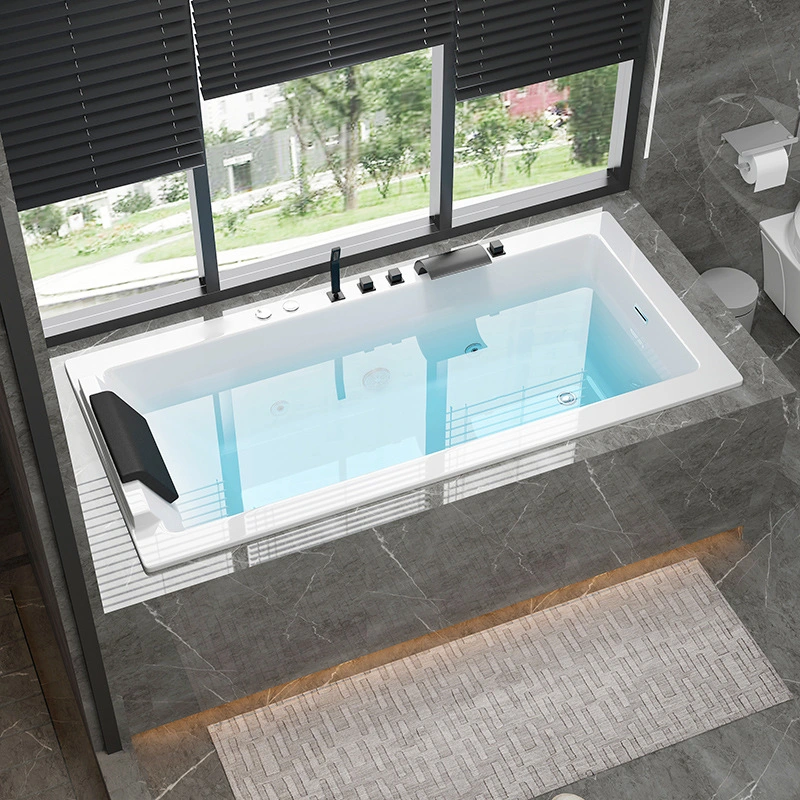 Banheira de hidromassagem - independente - Branco - preço acrílico - cadeira de banho para bebé Casa de banho com banheira e chuveiro