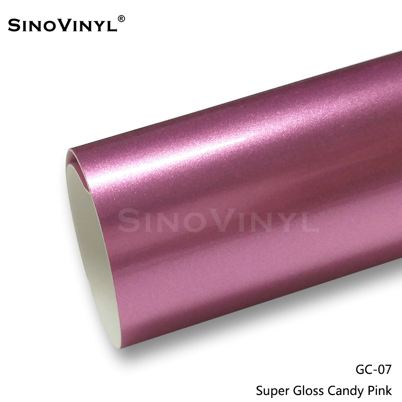 SINOVIYL Fabricant chinois 1.52x18M PVC film personnalisé auto autocollants Film vinyle pour emballage automobile sans bulles d'air Super Gloss Candy