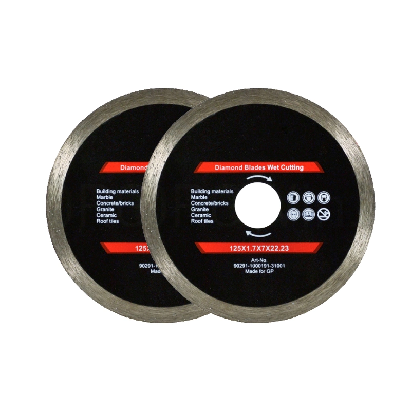 10 Inch Continuous Rim Diamond Saw Blade for Cutting Porcelain Tiles Ceramic, Wet Cutting