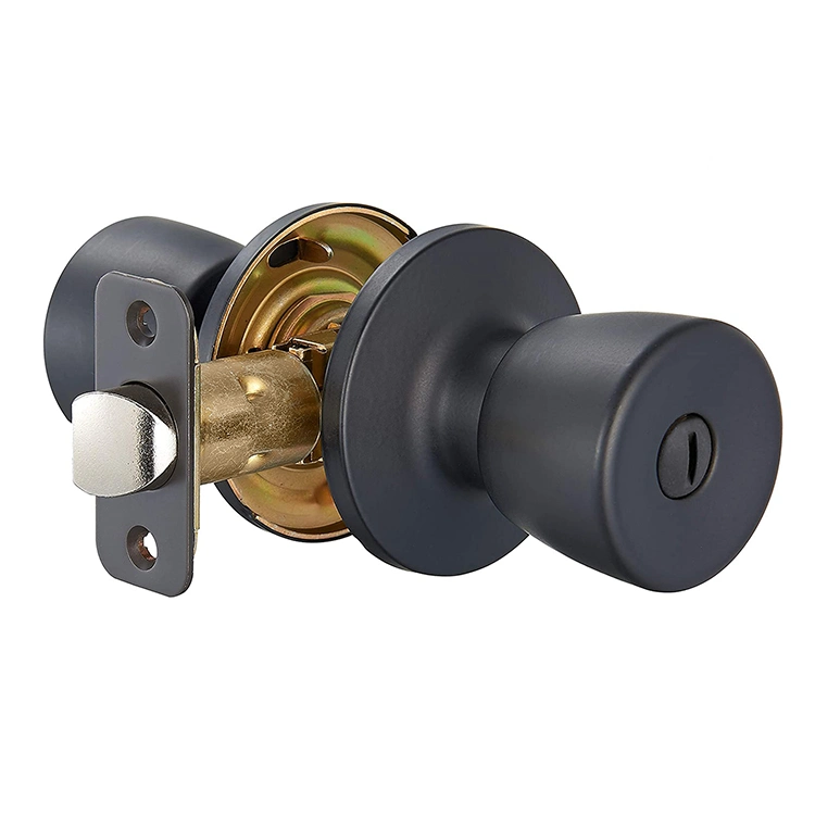 Matte Black Classic Entry Door Knob for Exterior Doors