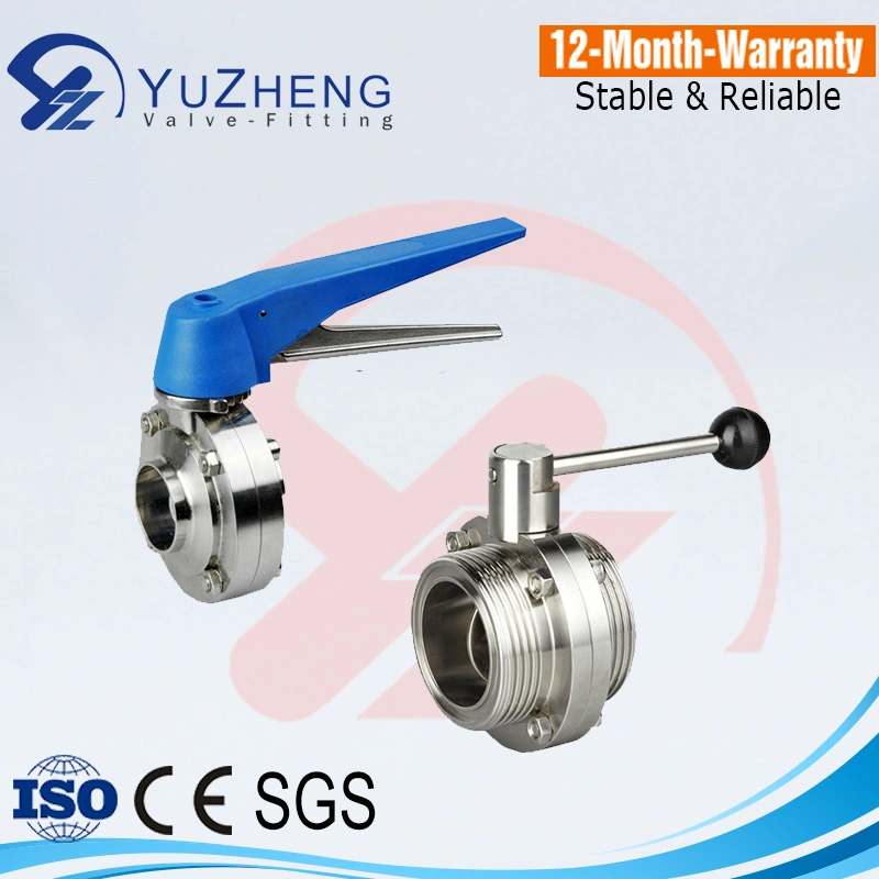 Sanitary Stainless Steel 304/316 Male/Welded Butterfly Valve