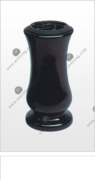 Attractive Design Granite Round Vase for Cemetery Memorial