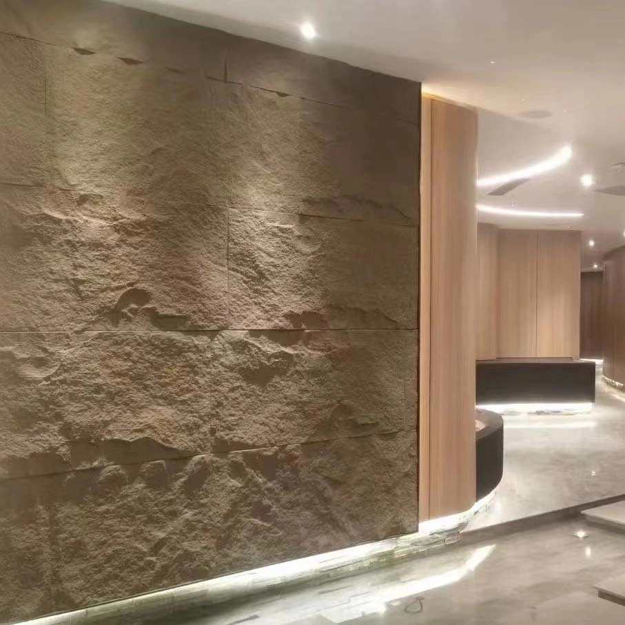 3D Indoor Outdoor Matte Surface Waterproof Culture Wall Panel PU Foam Stone