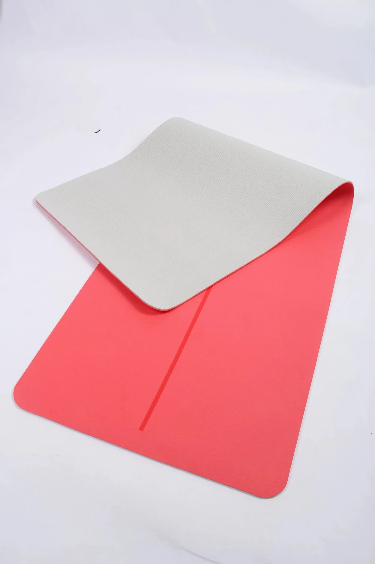 Hot vender Soft Antideslizante Color doble Eco friendly TPE Alfombra plegable Sustable Pilates Mat de Yoga