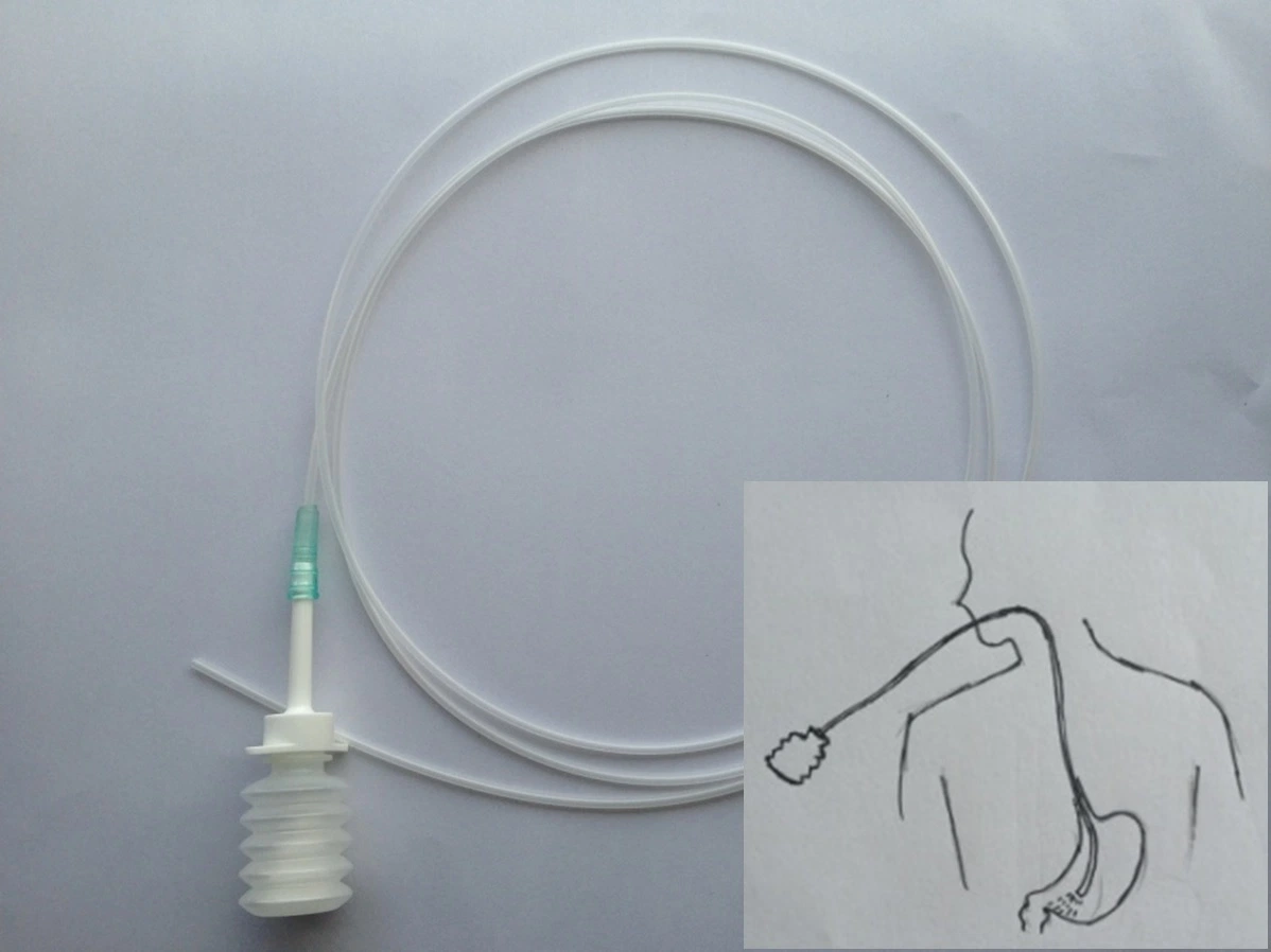 Dedicated Catheter for Endoscopic Surgery with Absorbable Hemostatic Particles