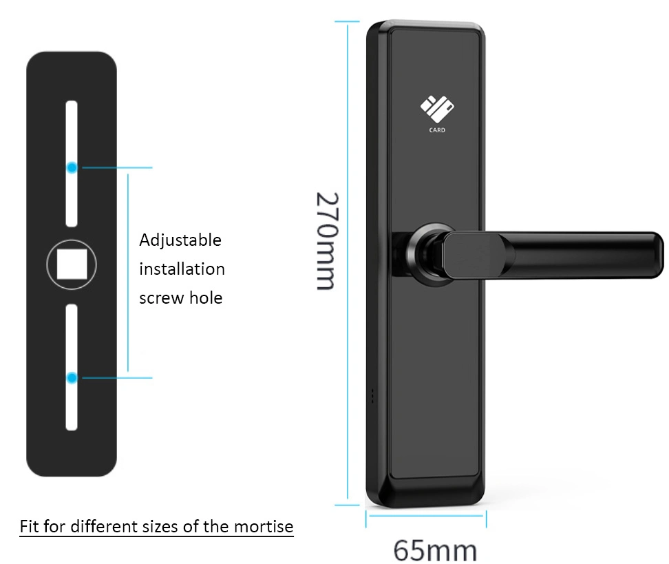 Hotel electrónica inteligente de la tarjeta de inducción de cerradura con tarjeta Mifare