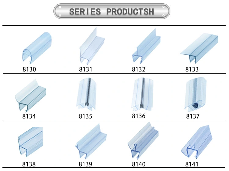 8mm Glass Door and Window Bathroom Strip Bar Water Retaining PVC Seal