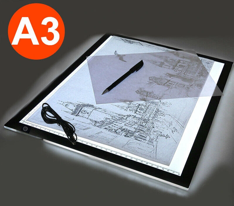 A4 A3 LED Light Box Tracing Drawing Board Box Stencil Tattoo Copy Table Artist Craft