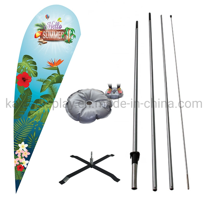 Display indicador personalizado de plumas en forma de lágrima Swooper Banner en forma de bloque para la exposición al aire libre con el suelo juego Base X