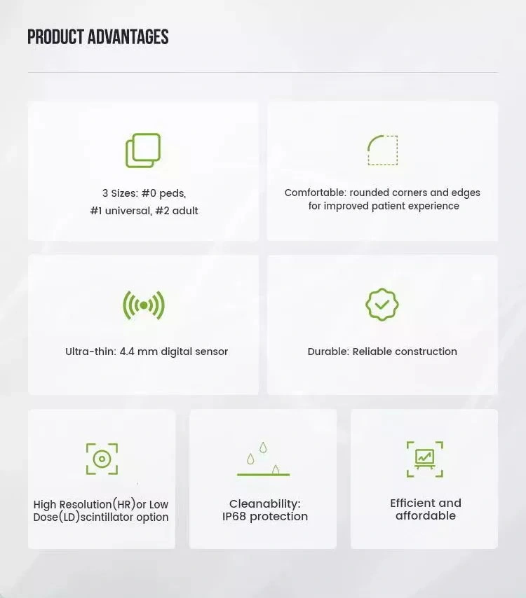 Imagen CMOS inalámbrica Dental RVG sensor intraoral Digital rayos X.