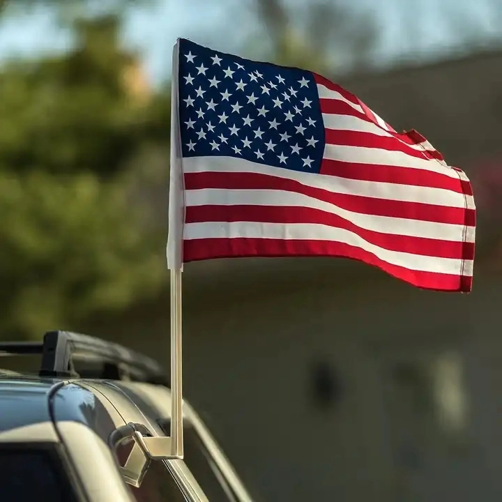 American Car Window Flag, National Flag, Football Flag, Outdoor Flag, Printing Flag, Advertising Car Flag, Promotional Gift Car Window Flag
