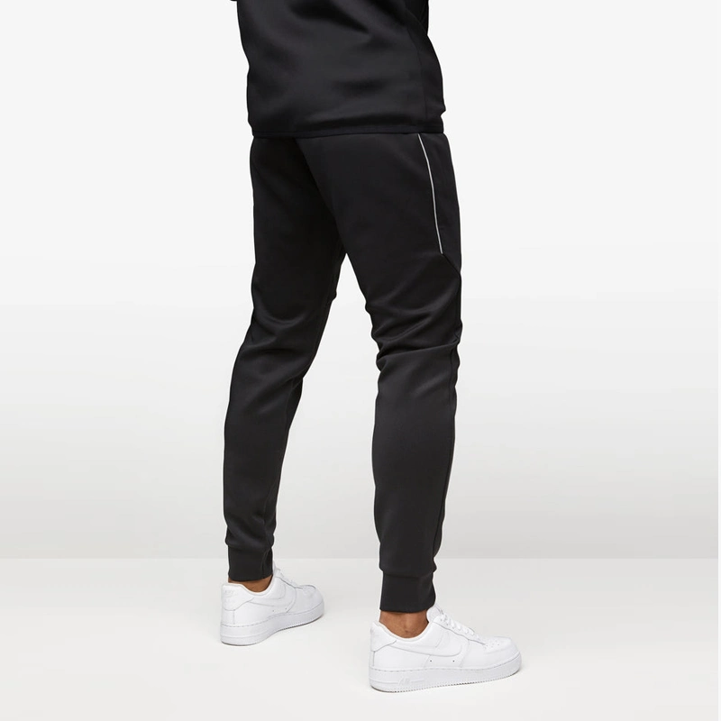 Factory Price Wholesale/Supplier Custom Men Sportswear Black Blank Nylon Tracksuit Set