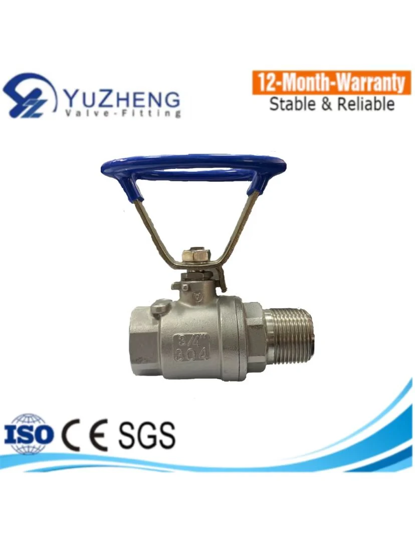 CE M/F Thread 2PC Ball Valve with Oval Handle Industrial Stainless Steel