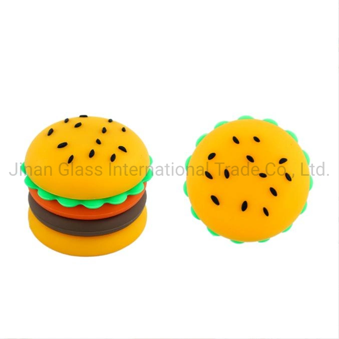 New Silicone Cigarette Paste Box with Good Sealing, Waterproof and Moisture-Proof 5ml Creative Hamburger Box Herb Storage Box Smoking Set