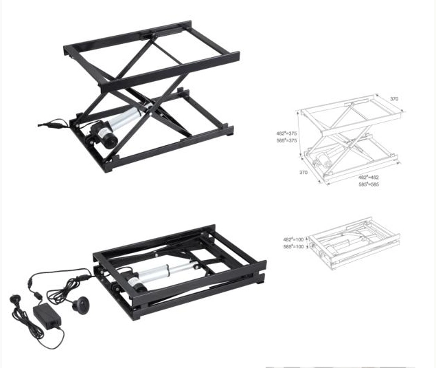 Electric Adjustable Hardware Furniture Coffee Table Raises to Dining Table Extension Mechanism