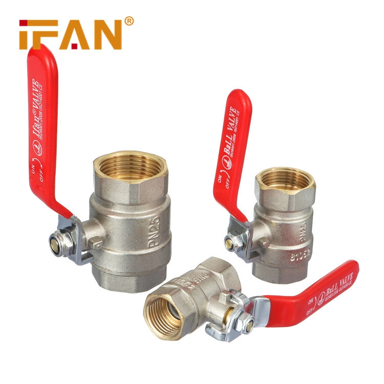 Ifan High Quality 81052 Cw617n Water Supply Female/Male Thread Stop Gate Float Radiator Angle Check Brass Ball Valve