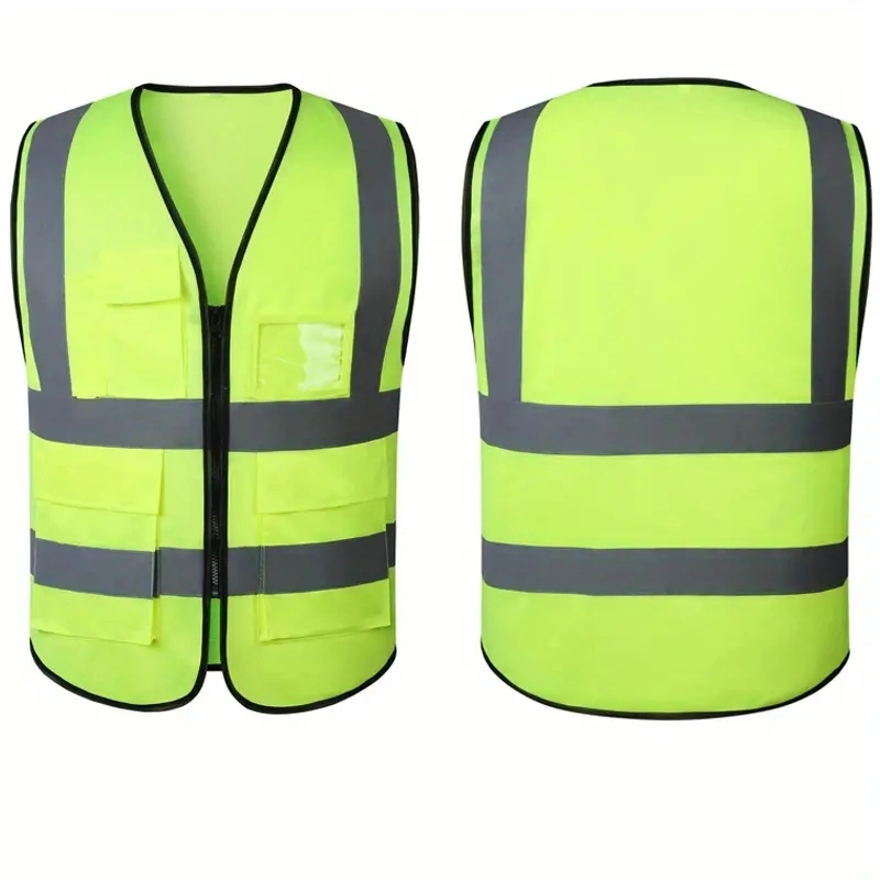 Yellow Color Hi Vis Construction Work Custommade Safety Product PU Coating Vest