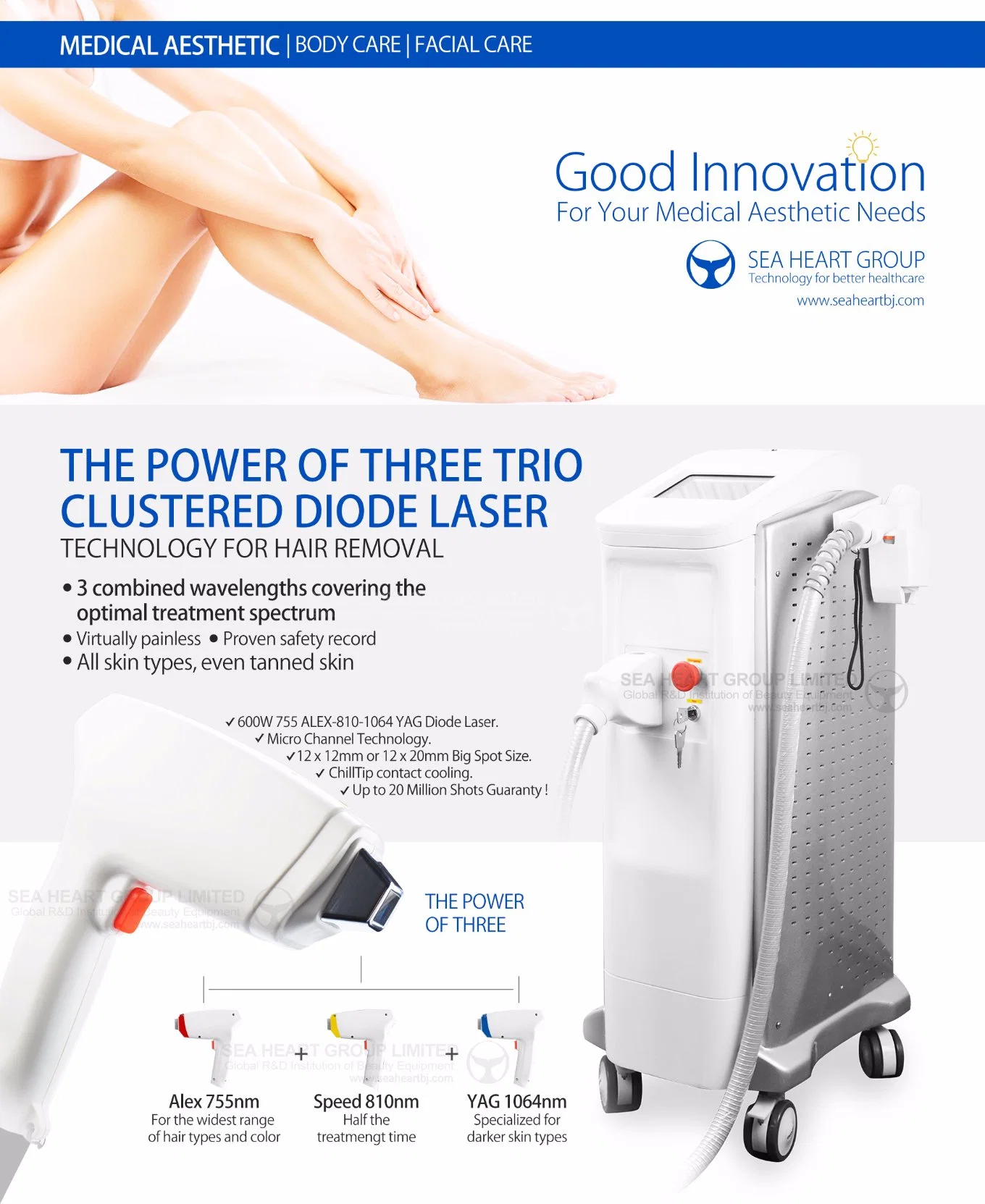 New Technology Diode Laser Beauty Machine for Hair Removal