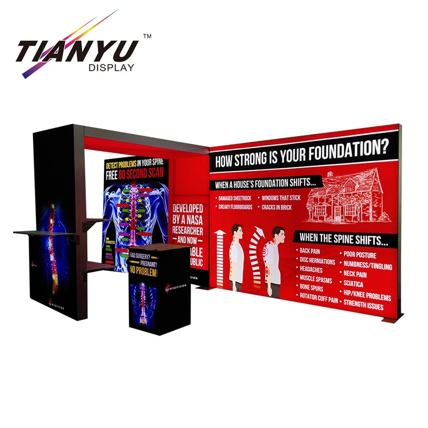 Aluminum Portable Modular DIY Standard Exhibition Stand with Lightbox Booth