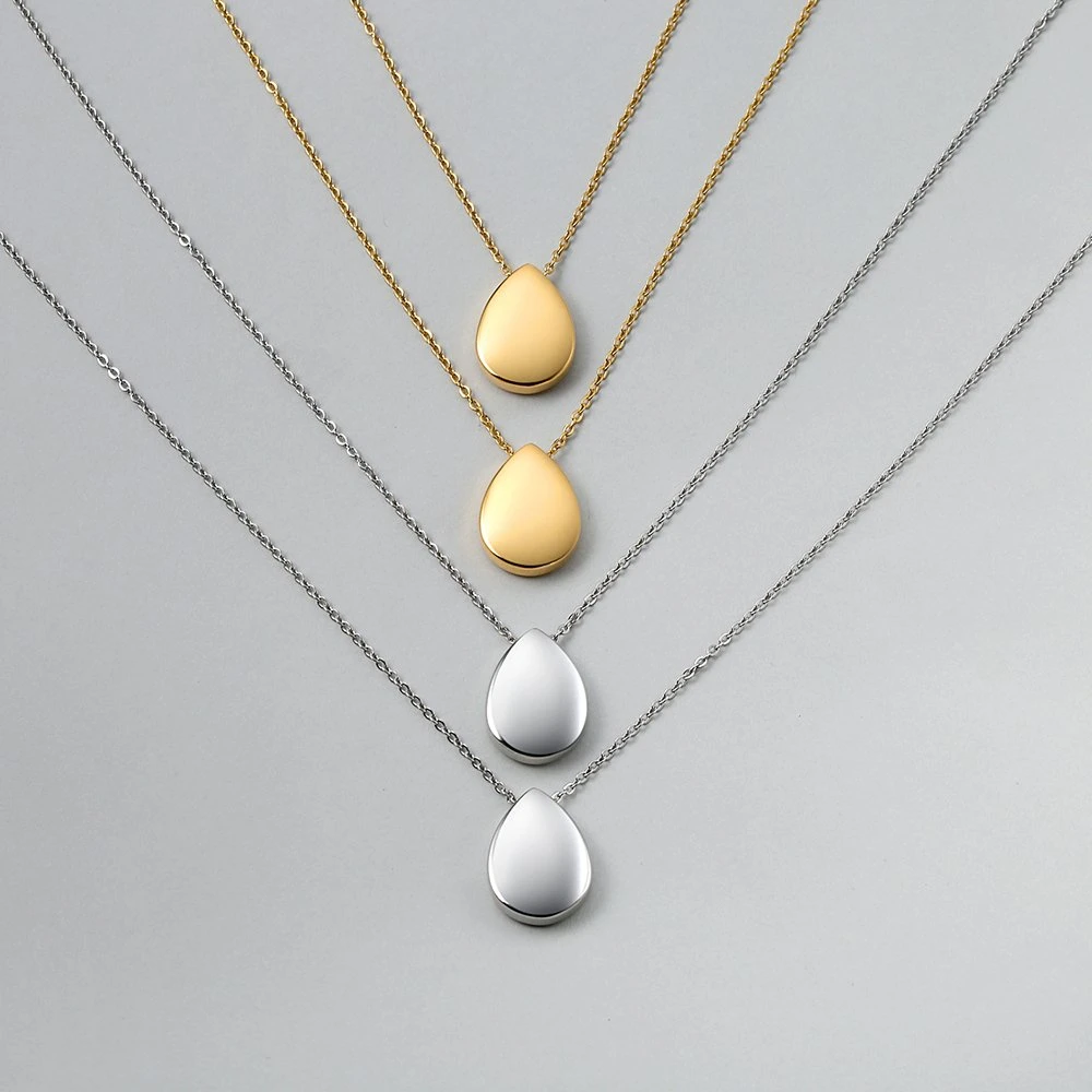 Water Drop Necklace Wholesale/Supplier Custom Stainless Steel Fashion Imitation Jewelry