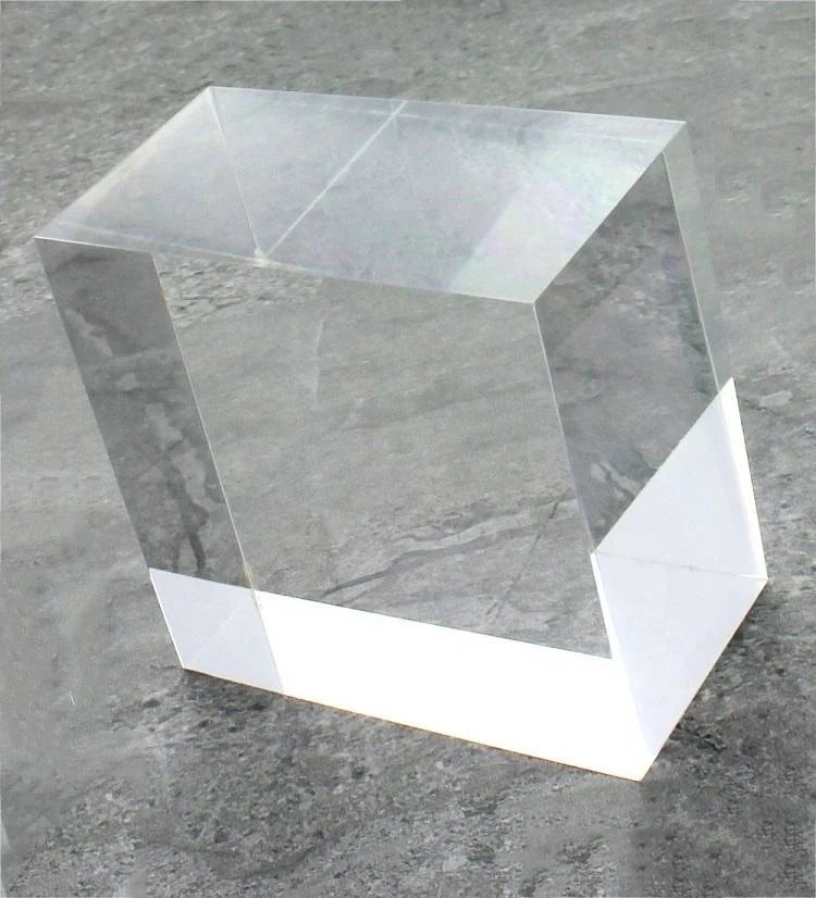 Stepped Plexi Riser Clear Cube Stands Acrylic Holder Hanger Display Block with Logo Printing