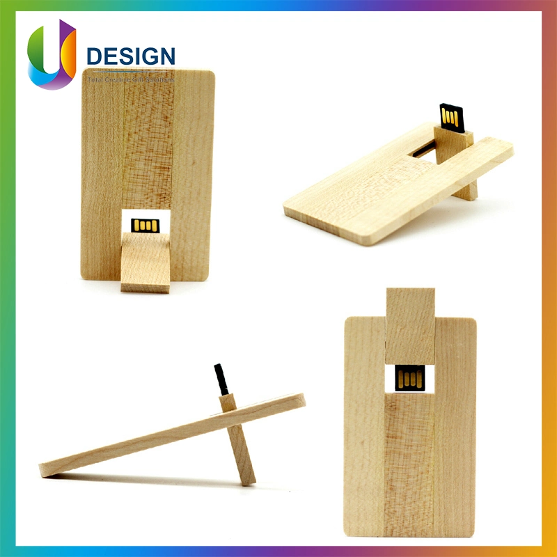 Wooden Card Promotion Full Logo impresión USB Flash Drive Business Regalo USB Pen Drive/USB Stick/USB Drive/USB Disk/USB Flash Disk