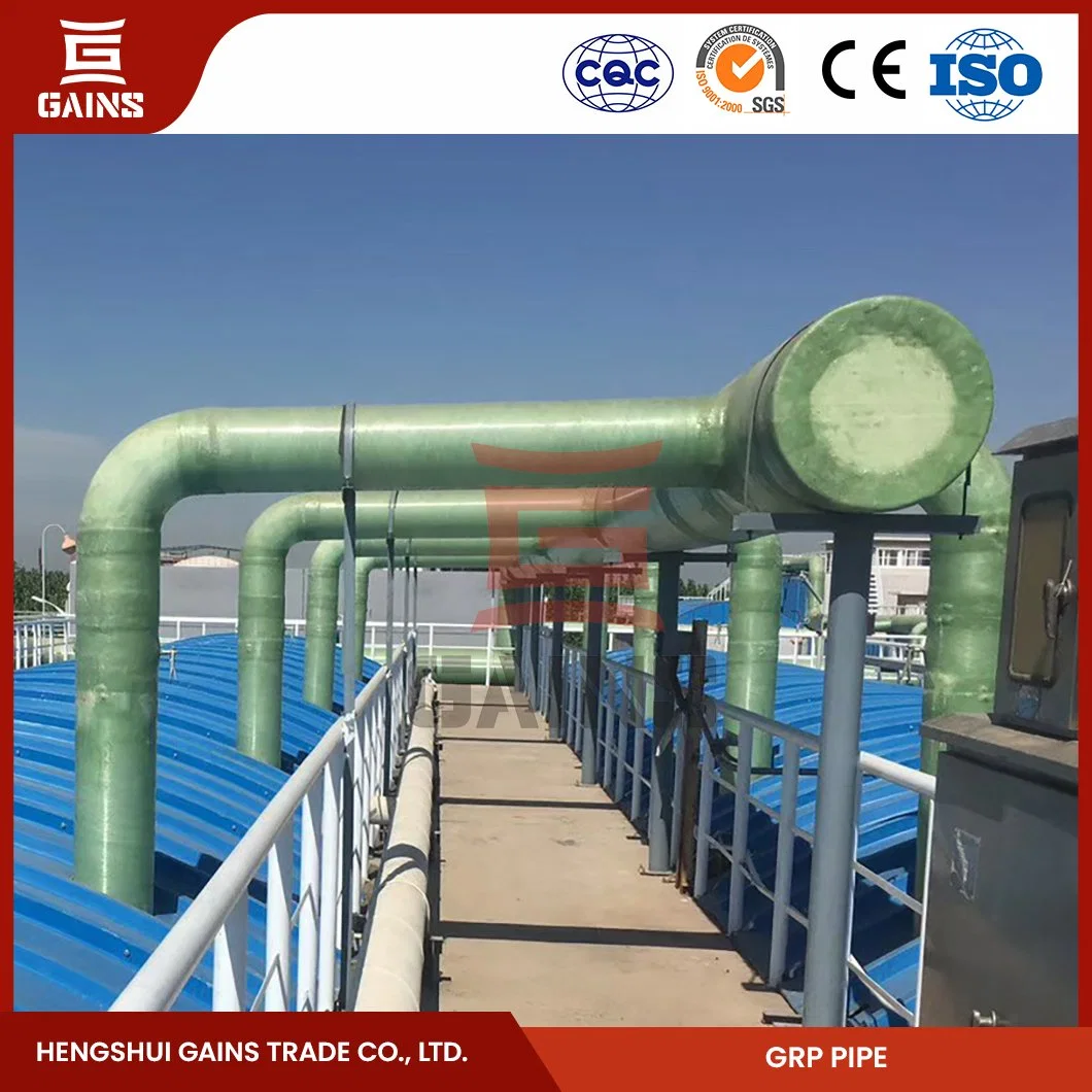 Gains GRP 3inch Pipe Fabricators Fiberglass Drain Pipe China Chemical GRP Pipeline