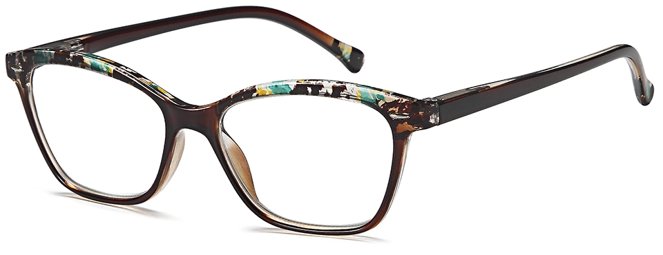 Fashion Unisex Custom PC Eyewear Optical Reading Glasses with Demi Top Print