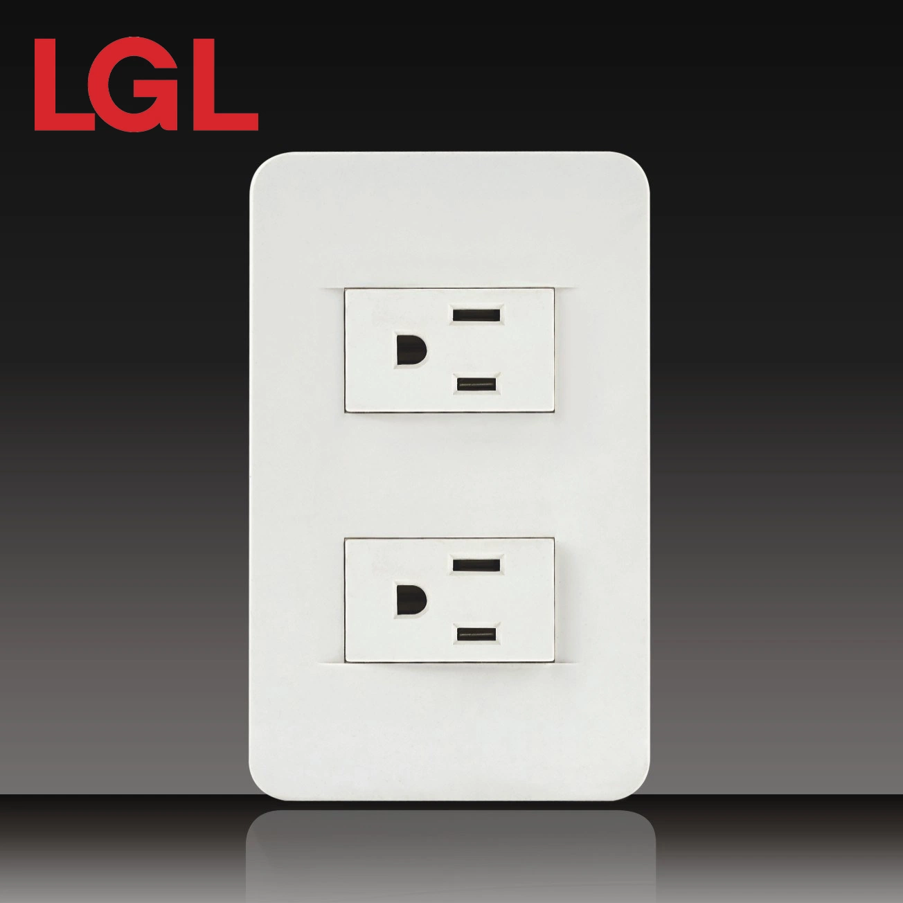 High quality/High cost performance  PC Material 15A Receptacle Wall Switch Socket with Plate (LGL-11-10)