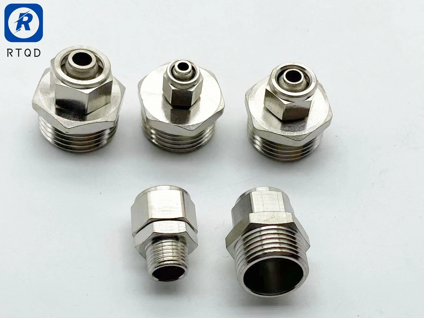 High Performance Quick-Twist Connector Tracheal Thread Through Terminal Pneumatic Fitting with Brass Metal Series Klc