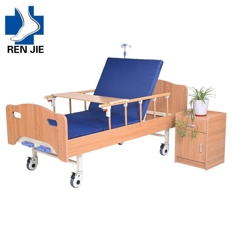 Muebles de Hospital Manivela cama de cuidados de enfermería de acero inoxidable paciente del Hospital cama utilizado equipos Medicai