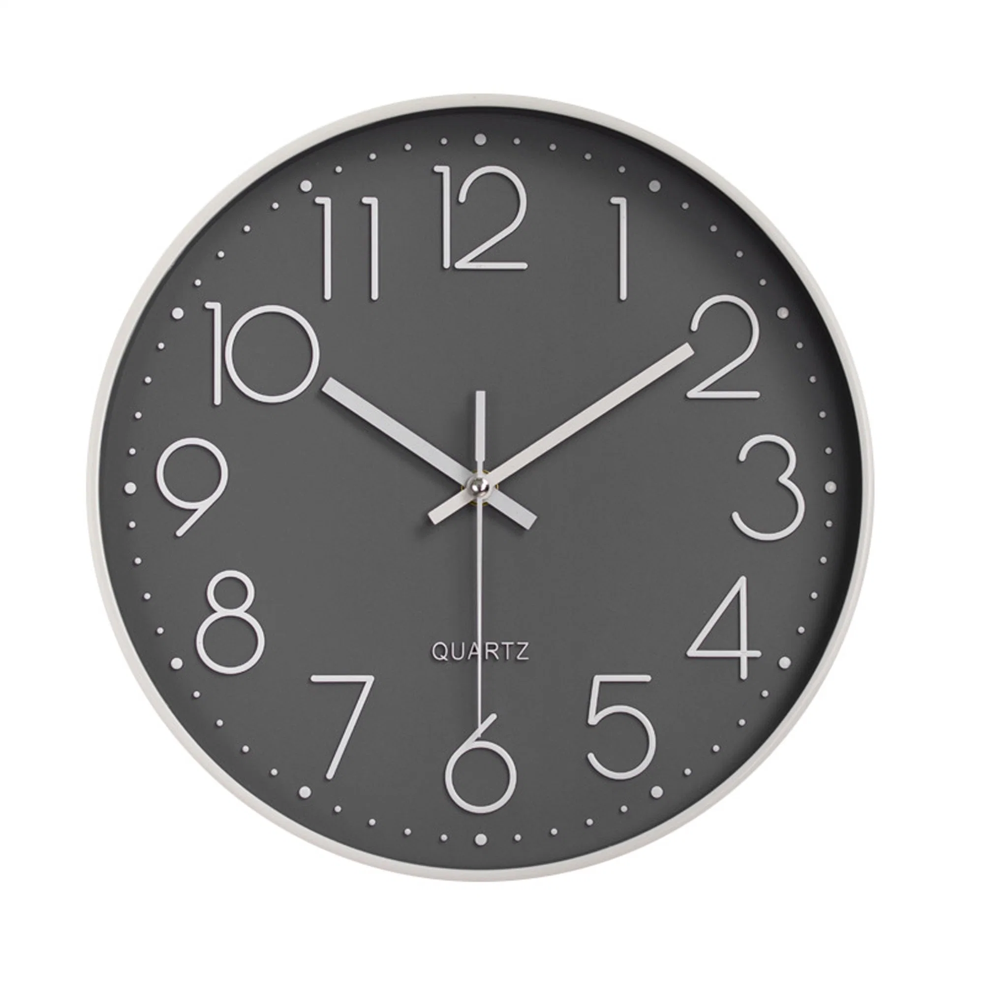 Silent Battery Operated Modern Simple Style Decor Clock Round Wall Clock Non-Ticking Wall Clock