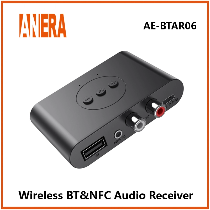 Anera NFC Wireless Bluetooth Audio Receiver Car Music Audio Bt Adapter for Car TV Earphone